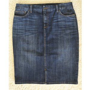 Chico's So Slimming Jean Skirt, Size 1.5 Pencil Skirt